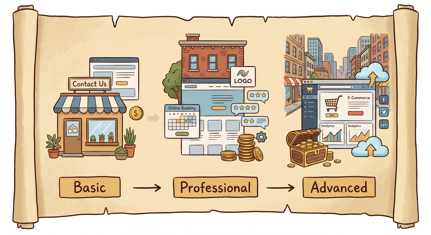 Quanto costa un sito web per un'attività locale (con esempi reali)