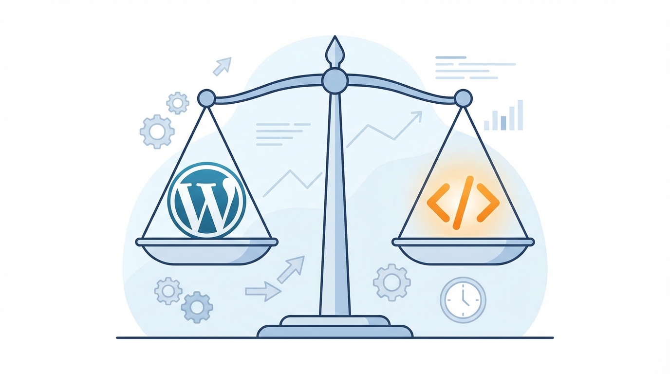 WordPress vs sito su misura: quale scegliere per la tua attività
