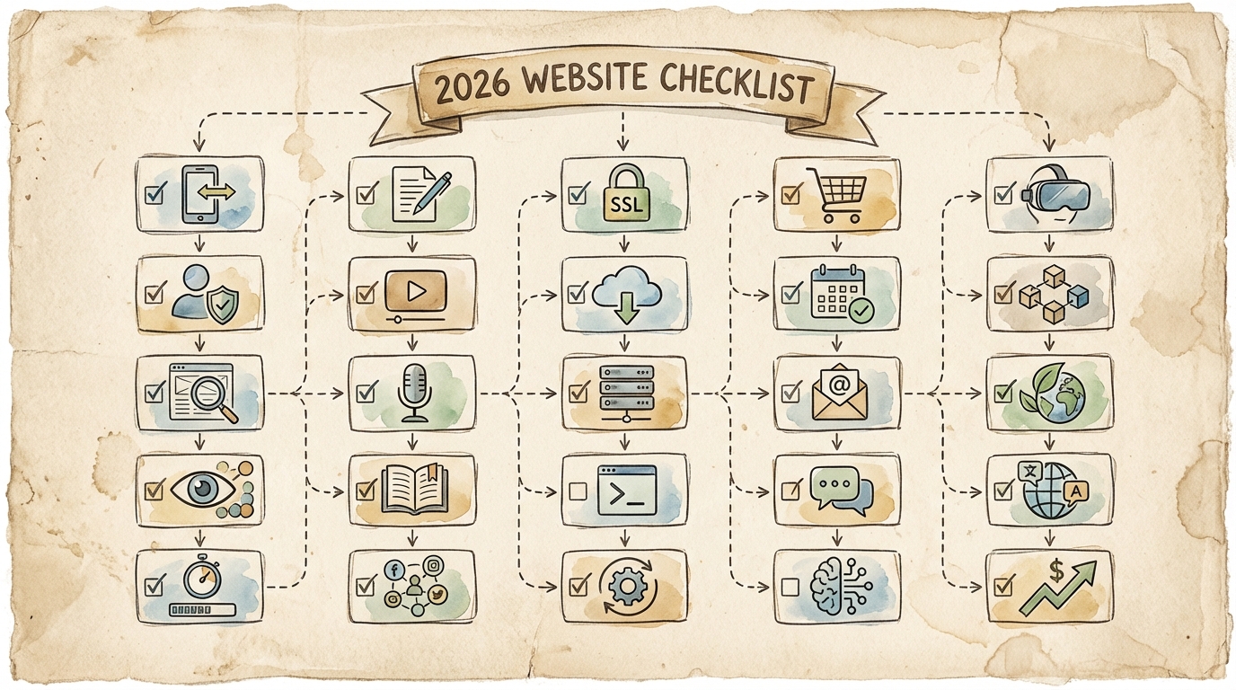 Checklist sito web 25 cose che il tuo sito deve avere nel 2026